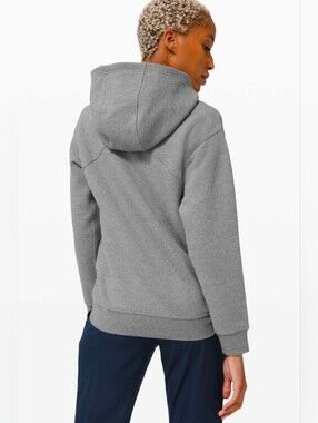 Lululemon All Yours Hoodie *Fleece Size 12 Heathered Core Medium Grey